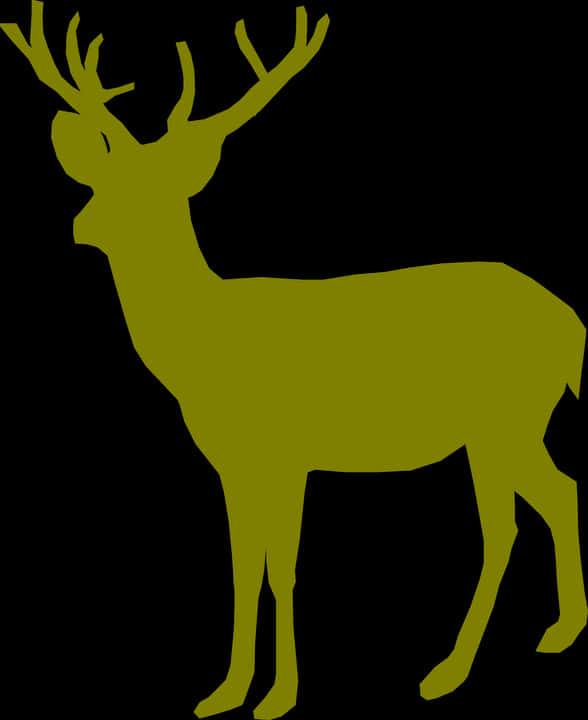 Silhouetteof Standing Deer PNG image