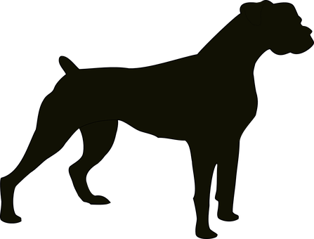 Silhouetteof Standing Dog PNG image