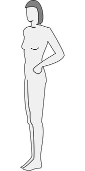 Silhouetteof Standing Woman PNG image