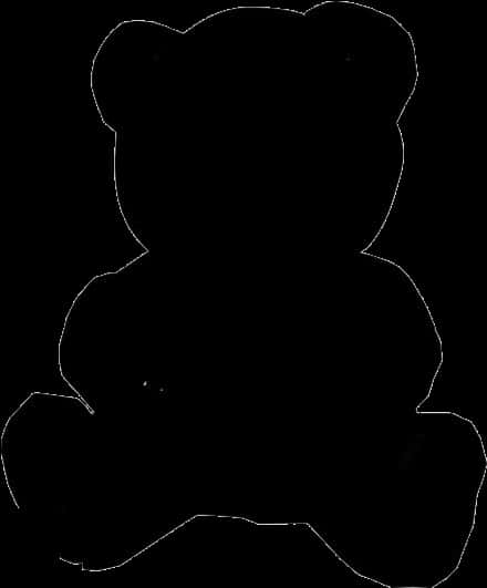 Silhouetteof Teddy Bear PNG image