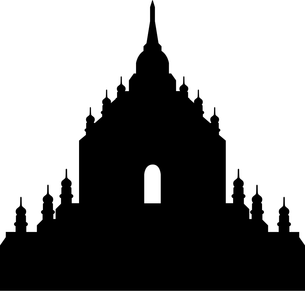 Silhouetteof Traditional Temple PNG image