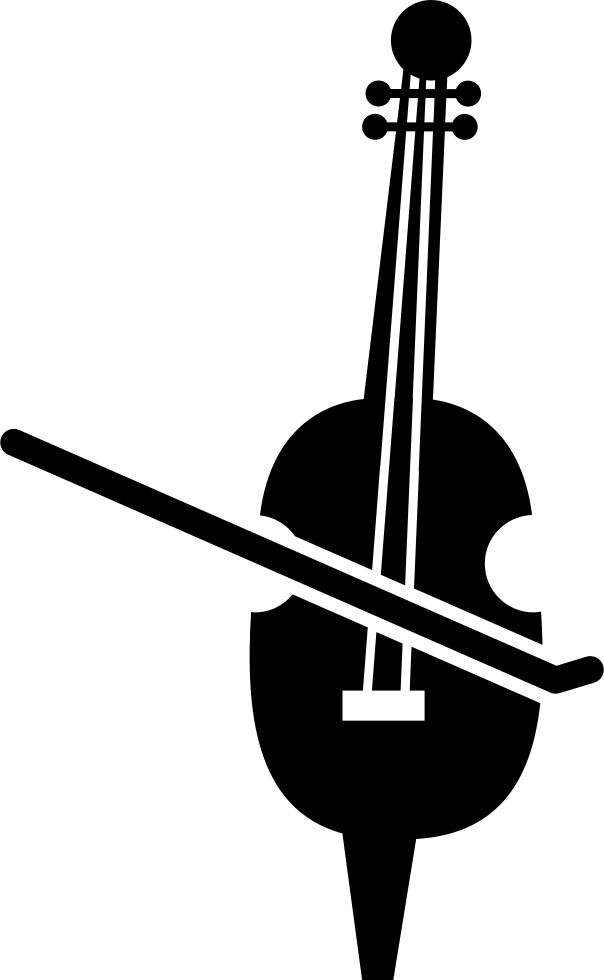 Silhouetteof Violinand Bow PNG image