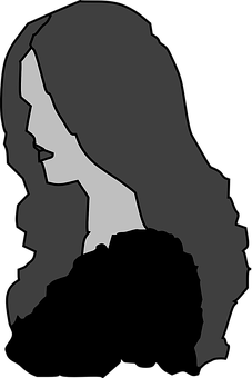 Silhouetteof Woman Profile PNG image