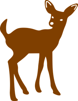 Silhouetteofa Young Deer PNG image