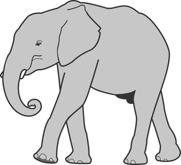 Silhouetteofan Elephant PNG image