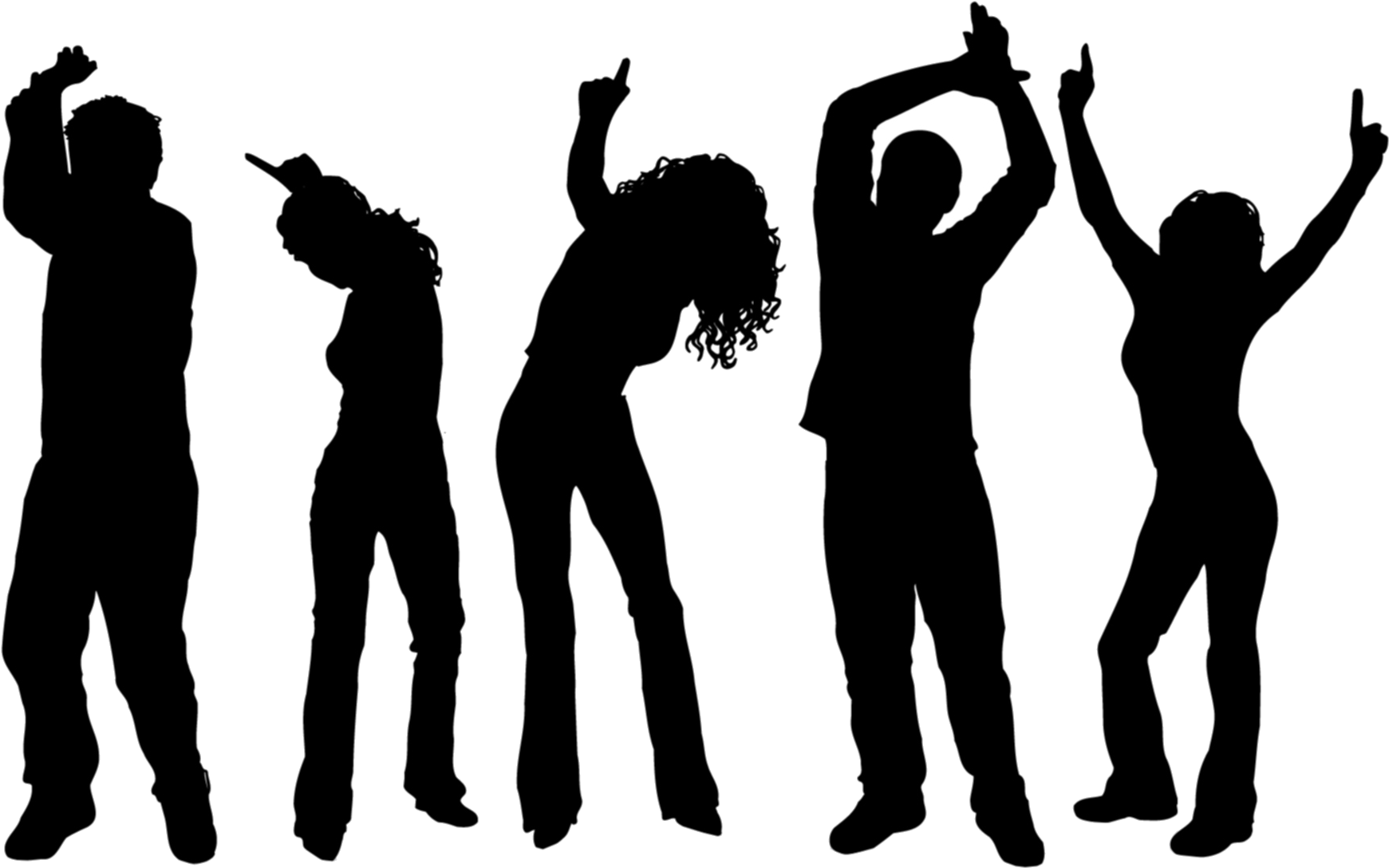Silhouettes Dancing Party People.png PNG image