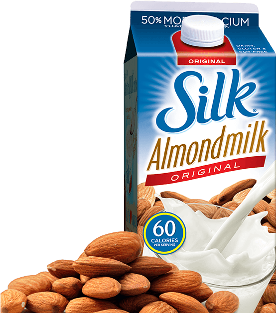 Silk Almond Milk Carton PNG image