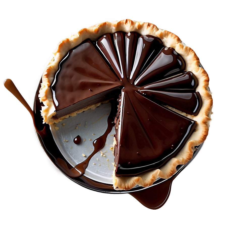 Silky Chocolate Ganache Pie Png 05232024 PNG image