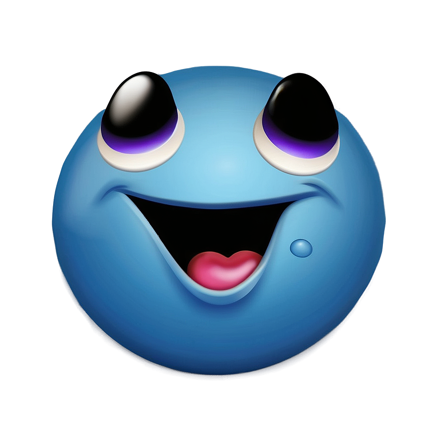 Silly Blue Emoji Png Lqc35 PNG image