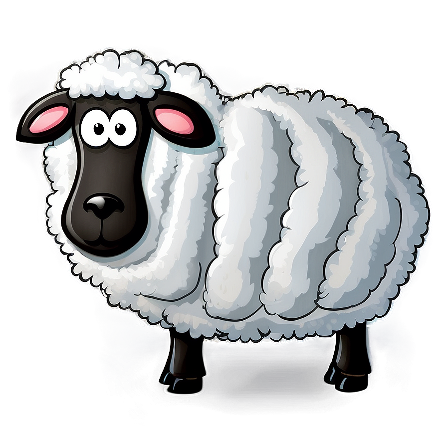 Silly Cartoon Sheep Png 06272024 PNG image