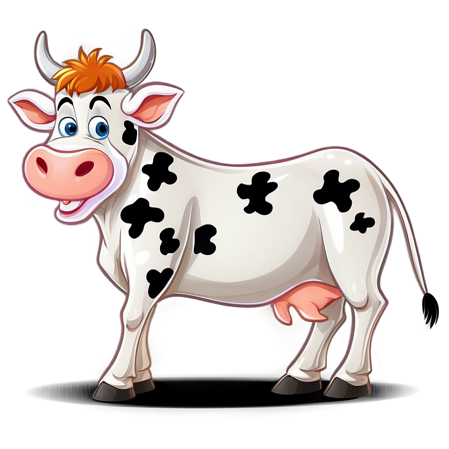 Silly Cow Cartoon Clipart Png 06272024 PNG image