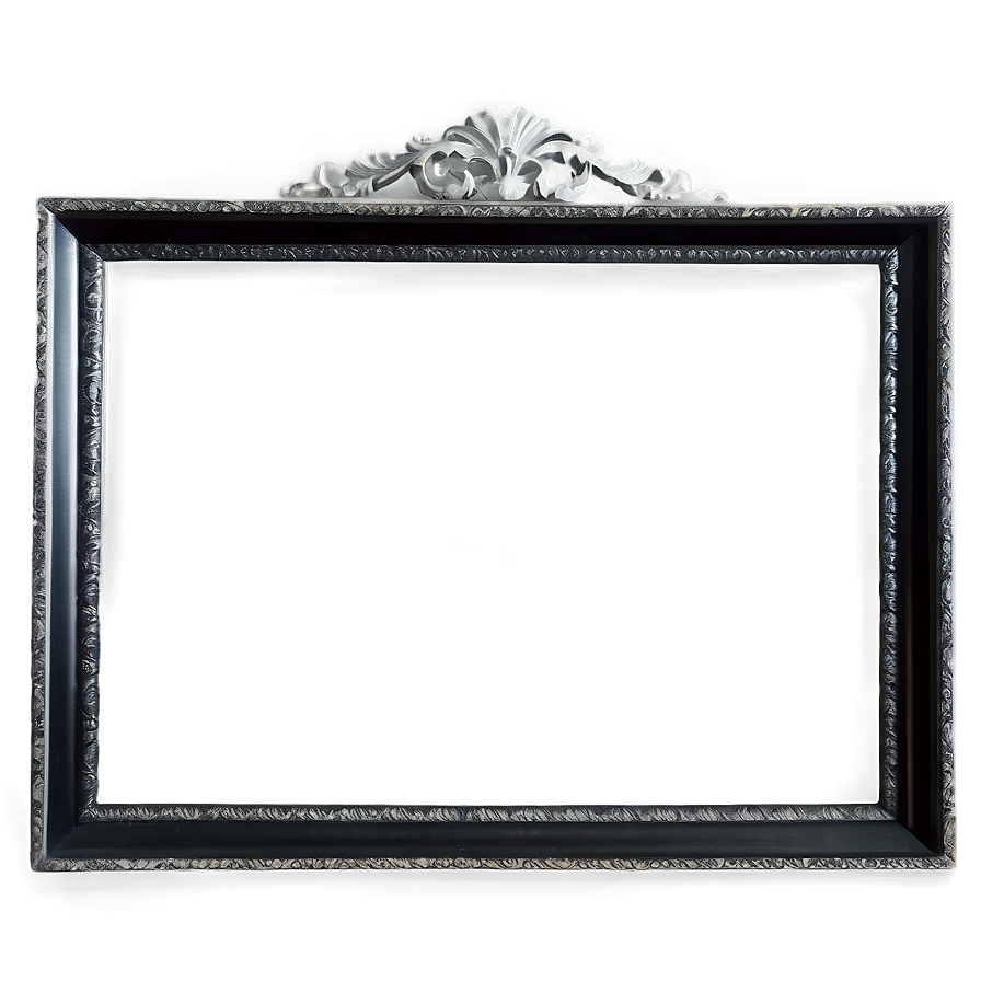 Silver Accent Black Frame Png Bbu8 PNG image