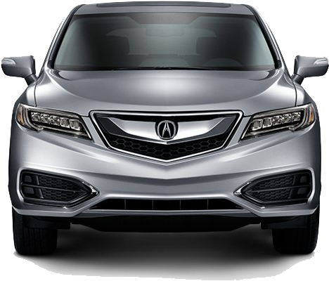 Silver Acura Sedan Front View PNG image