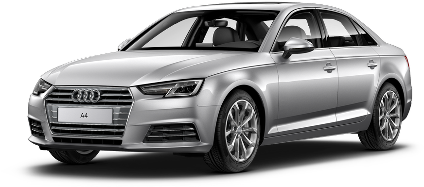 Silver Audi A4 Sedan PNG image