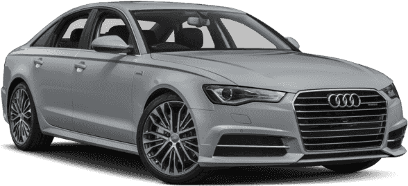 Silver Audi Sedan Profile View PNG image