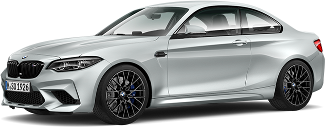 Silver B M W M2 Coupe Side View PNG image