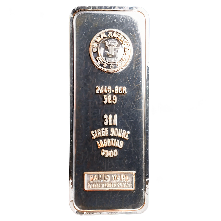 Silver Bar With Serial Number Png 06282024 PNG image