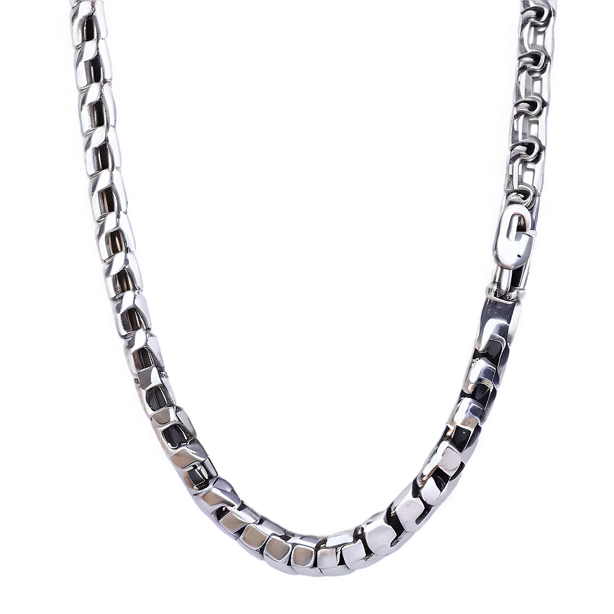 Silver Box Chain Necklace Png Qyg4 PNG image