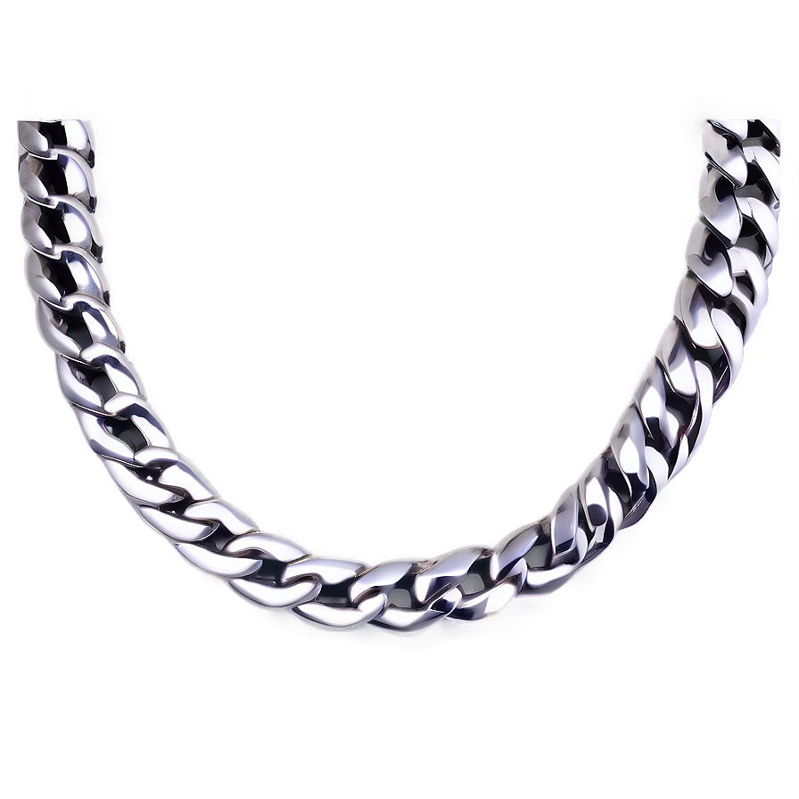 Silver Chain Necklace Png 06282024 PNG image