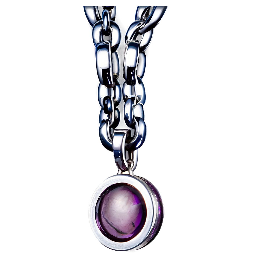 Silver Chain Necklace Png Ljm PNG image