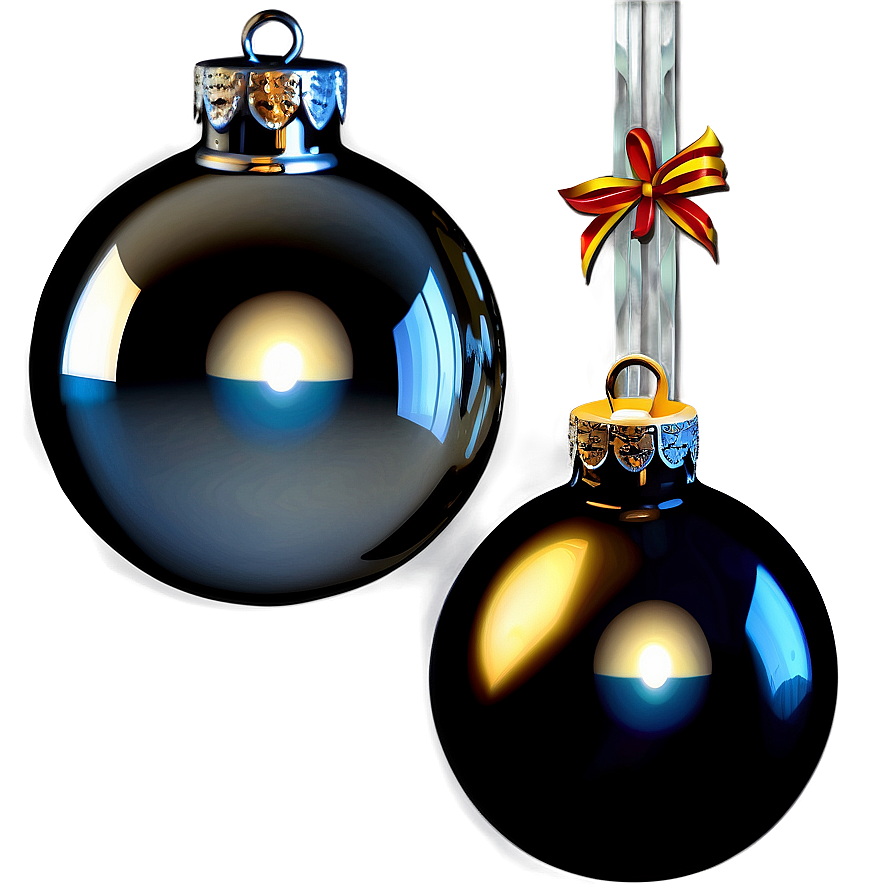 Silver Christmas Ornaments Png Aki66 PNG image