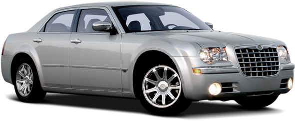 Silver Chrysler300 Sedan PNG image