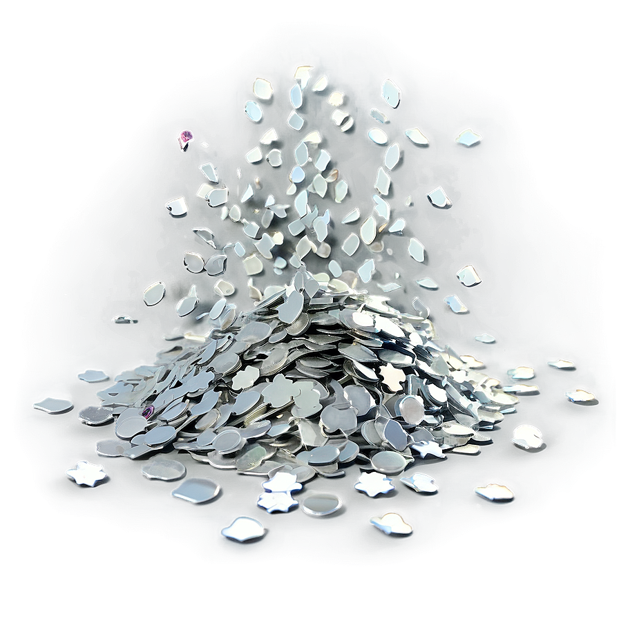 Silver Confetti Png 04292024 PNG image