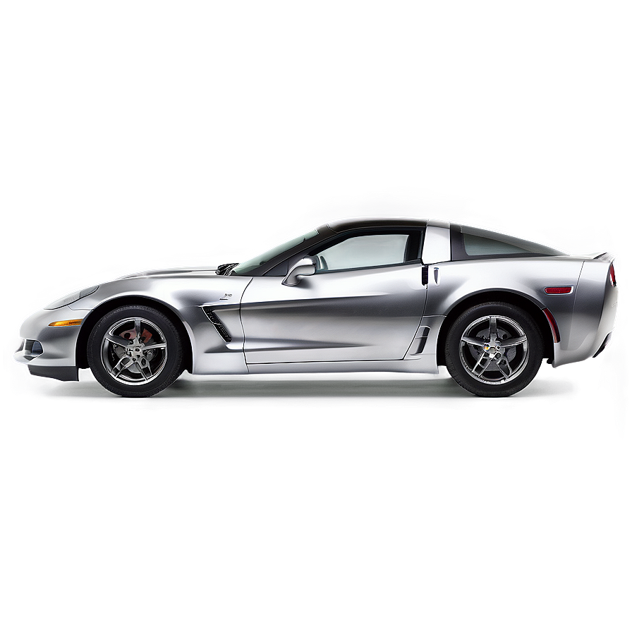 Silver Corvette Png 06252024 PNG image