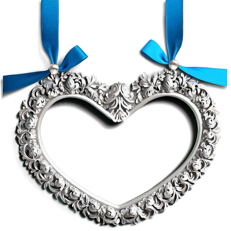 Silver Cute Frame Png 06262024 PNG image