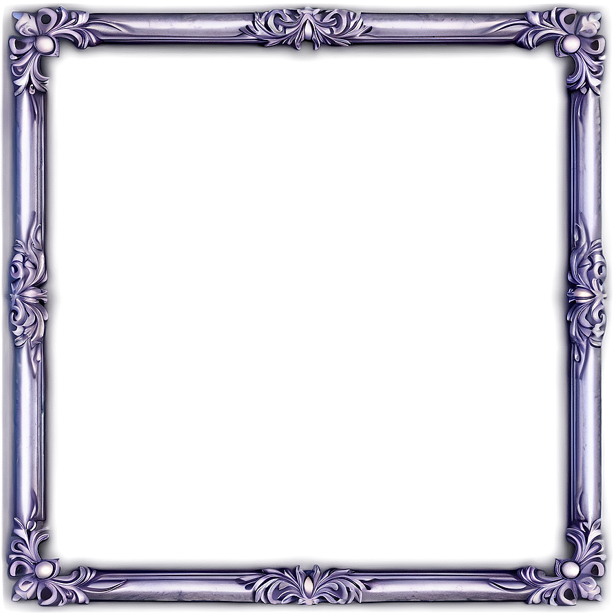 Silver Cute Frame Png Gxr46 PNG image