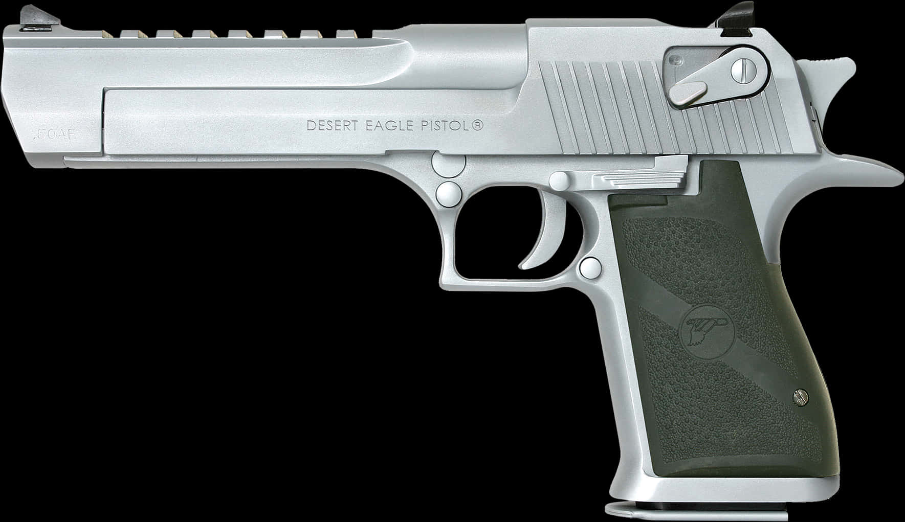 Silver Desert Eagle Pistol PNG image