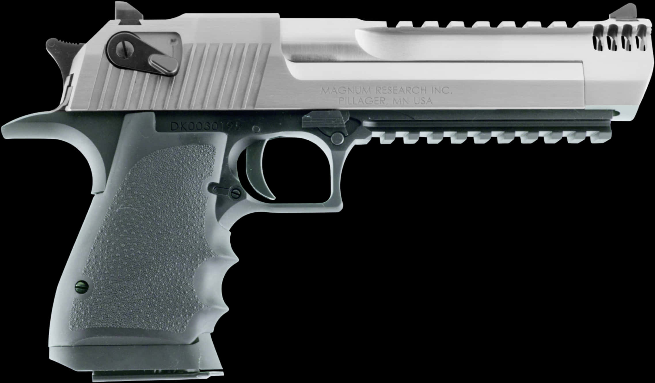 Silver Desert Eagle Pistol PNG image