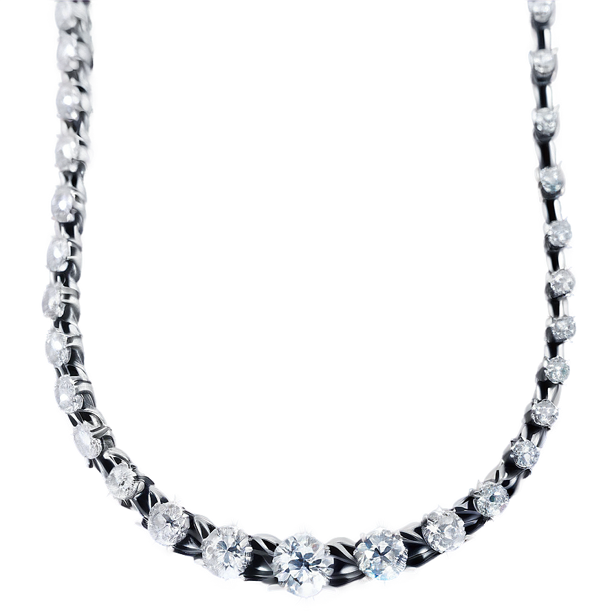 Silver Diamond Necklace Png Xrp48 PNG image