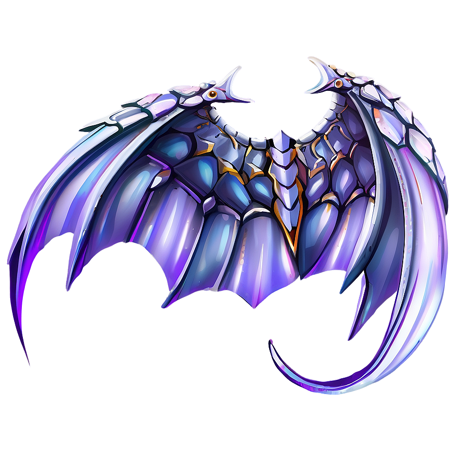 Silver Dragon Wings Art Png 06122024 PNG image