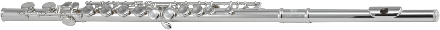 Silver Flute Side View PNG image