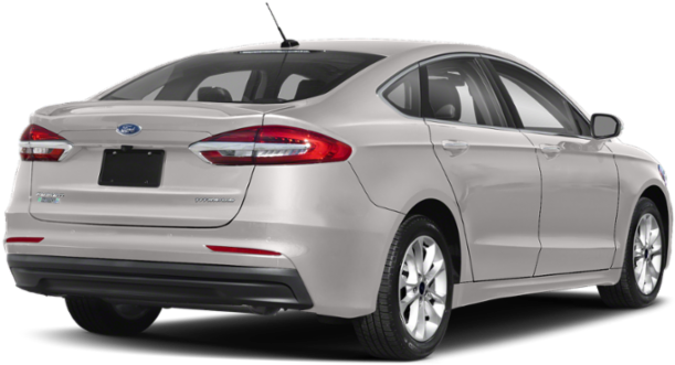 Silver Ford Fusion Rear View PNG image