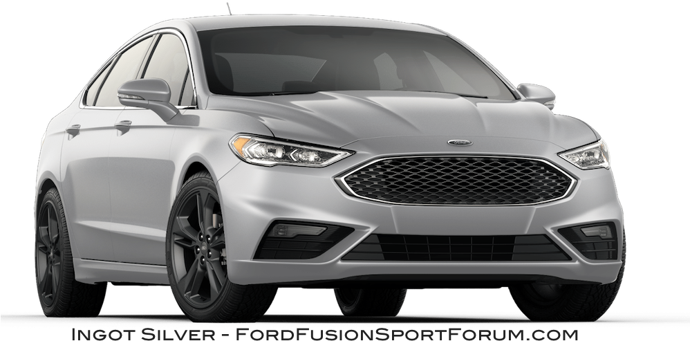 Silver Ford Fusion Sport Sedan PNG image