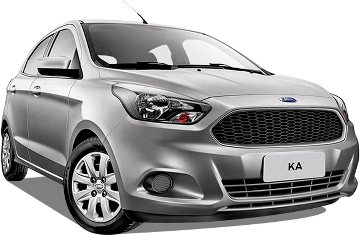 Silver Ford Ka Compact Car PNG image