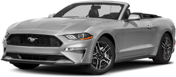 Silver Ford Mustang Convertible PNG image