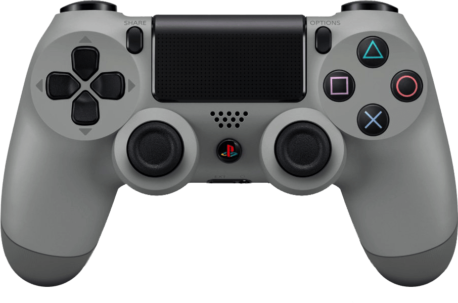 Silver Game Controller P S4 PNG image