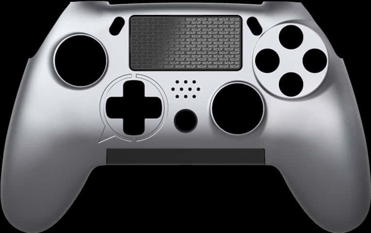 Silver Game Controller Top View PNG image