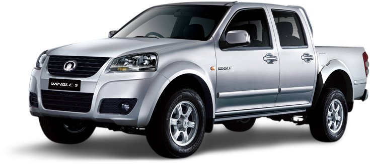 Silver Great Wall Wingle Pickup Truck PNG image