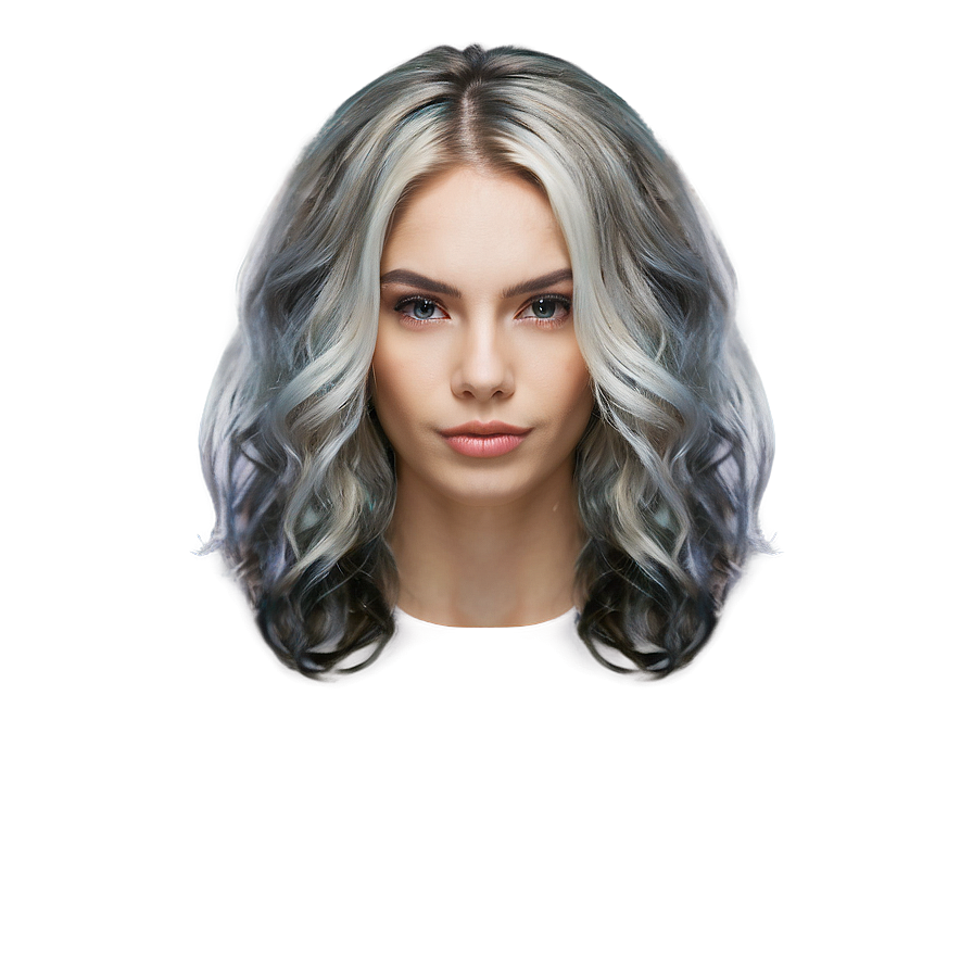 Silver Hair Highlights Png Fmu30 PNG image