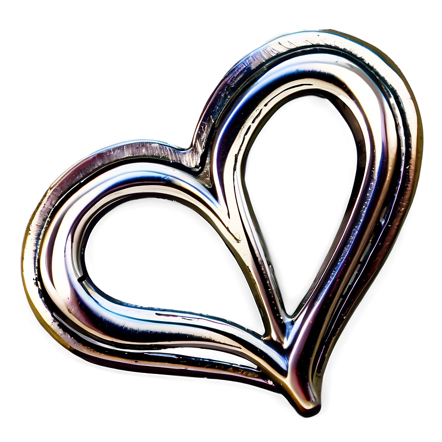 Silver Heart Brooch Png 06282024 PNG image