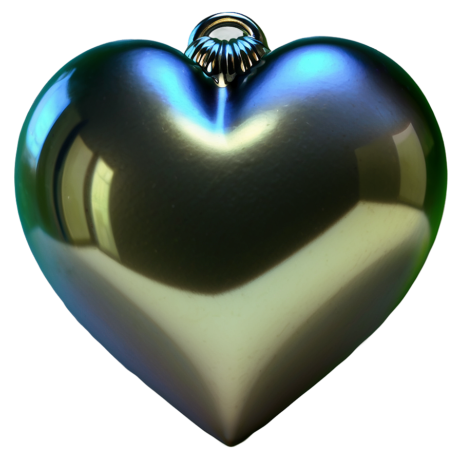 Silver Heart Decoration Png Ljg24 PNG image