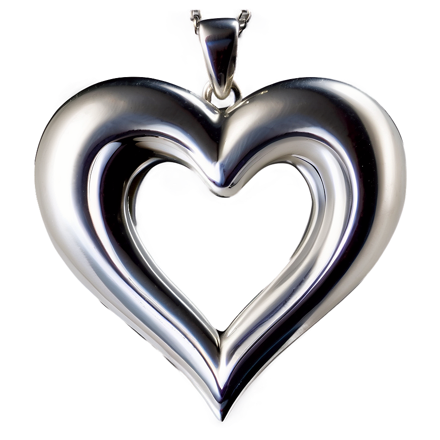 Silver Heart Jewelry Png 19 PNG image