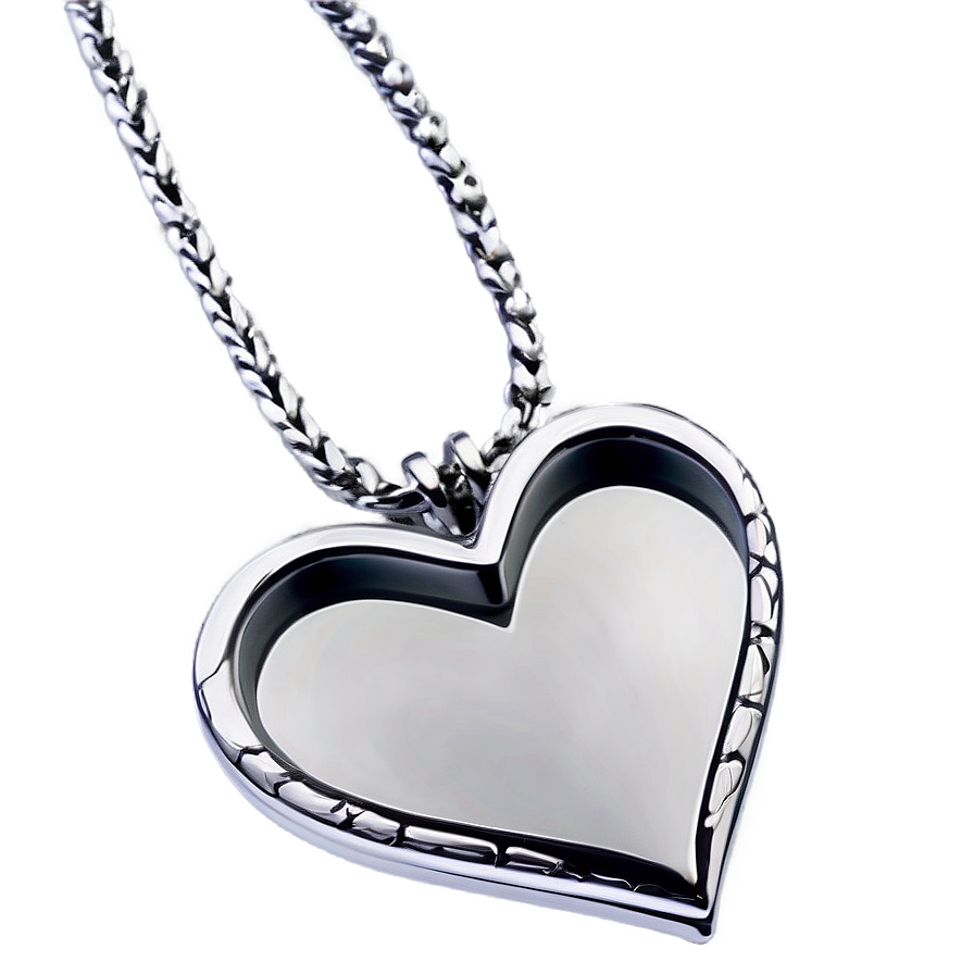 Silver Heart Necklace Png Nas PNG image