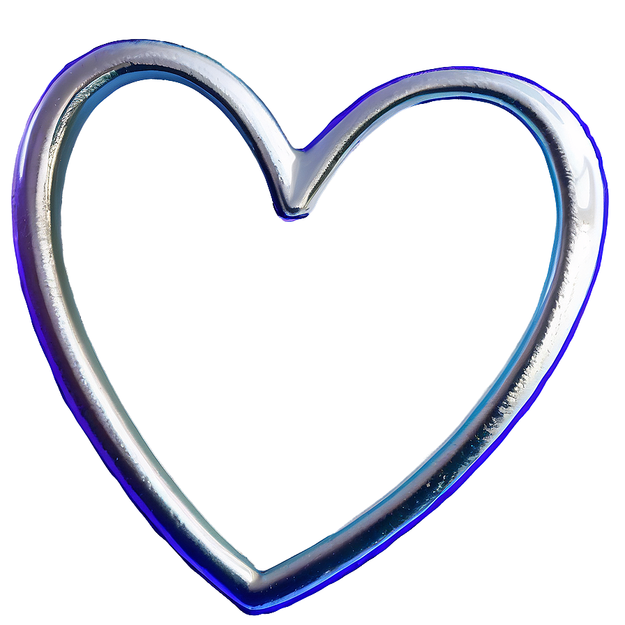 Silver Heart Outline Png Iqv PNG image