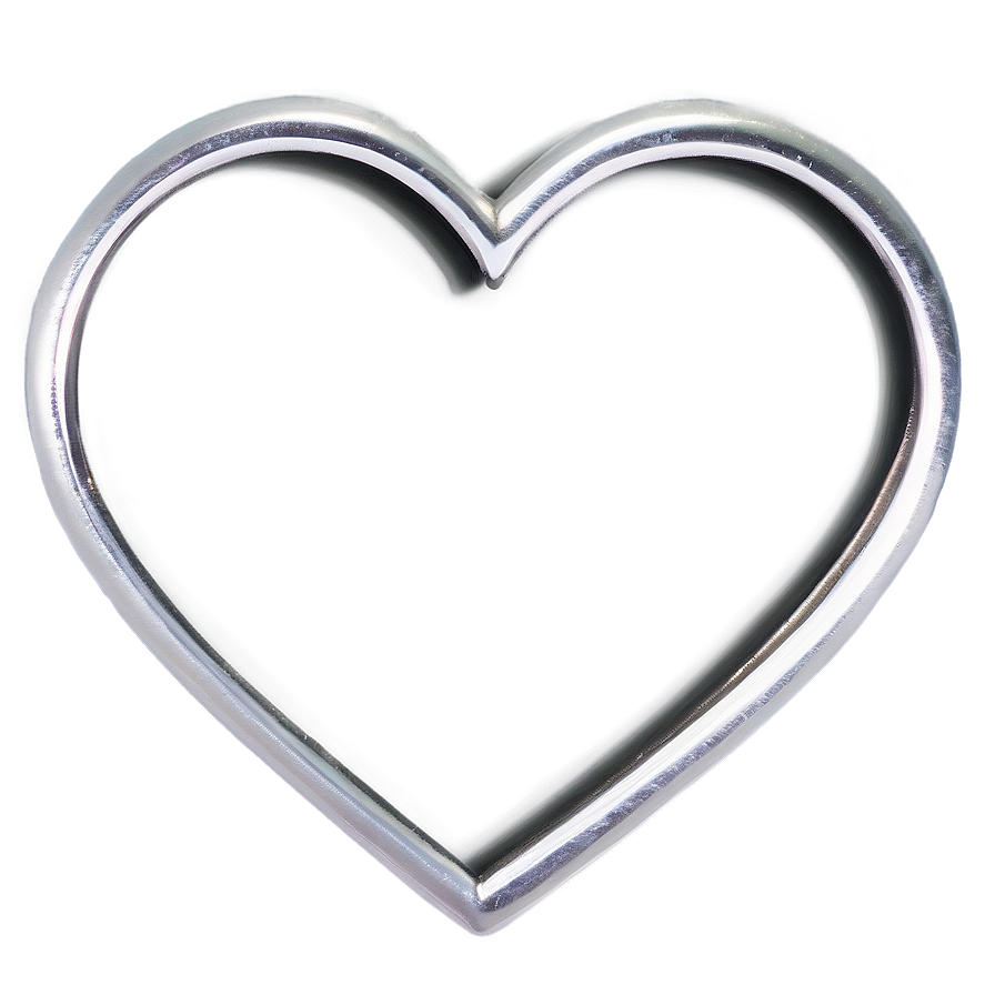 Silver Heart Outline Png Jki PNG image