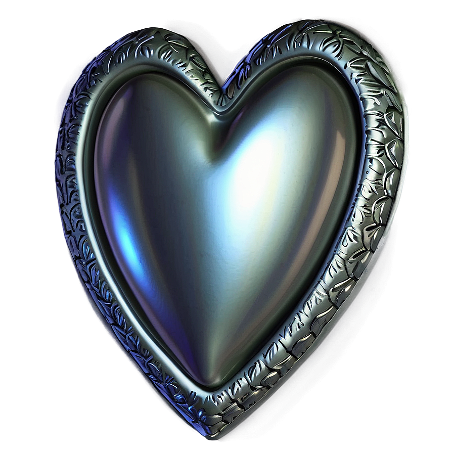 Silver Heart Pattern Png 06282024 PNG image